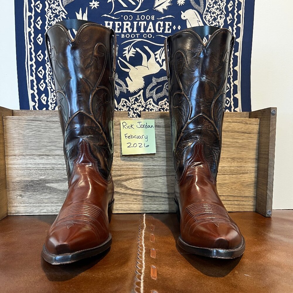 Lucchese Handmade Classics Brown Cowboy Boots in men's size 11EE/11.5D